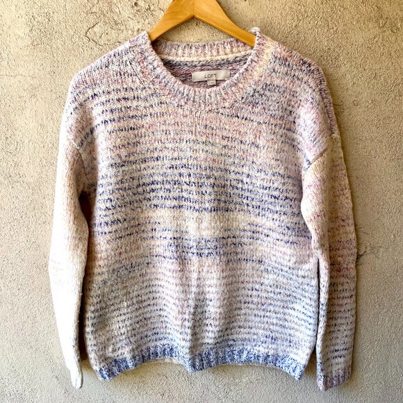 Loft Crew Neck Sweater Space Dye Color Size S - Picture 1 of 5